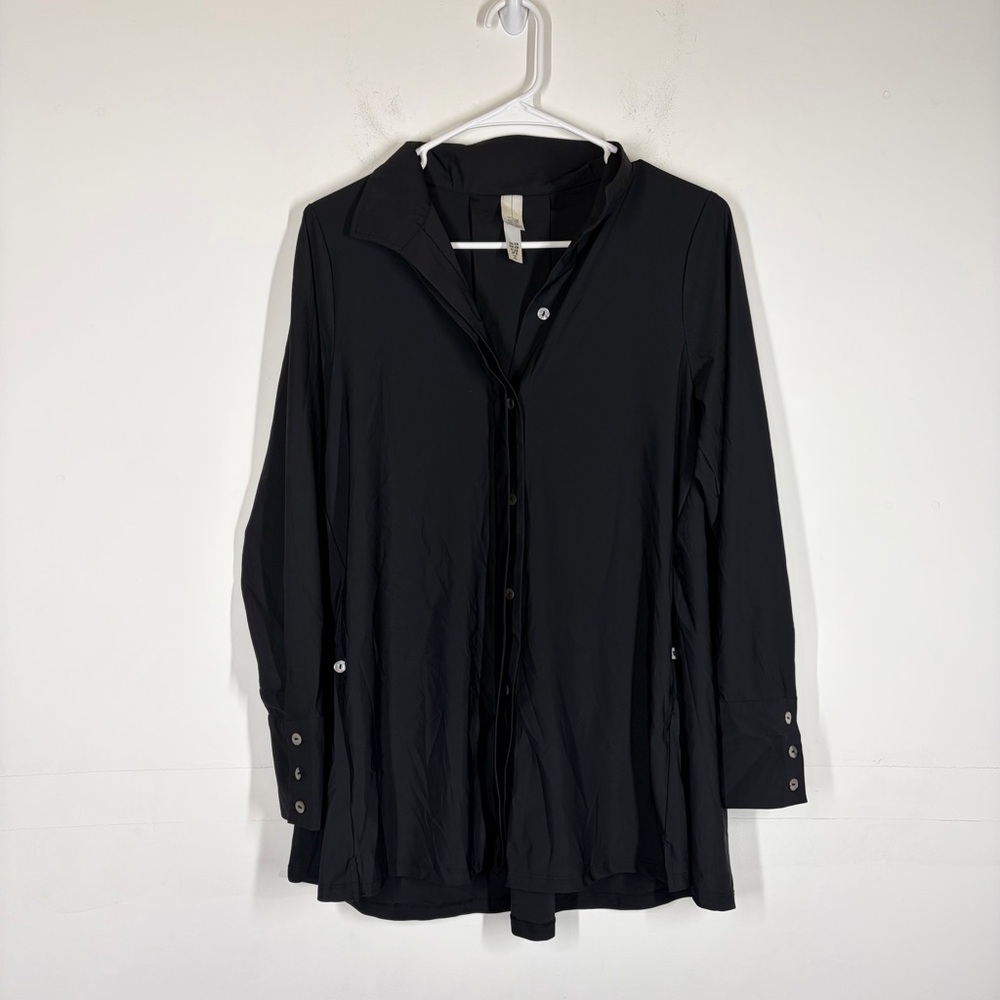 MarlaWynne Black Button Down Top Size XS